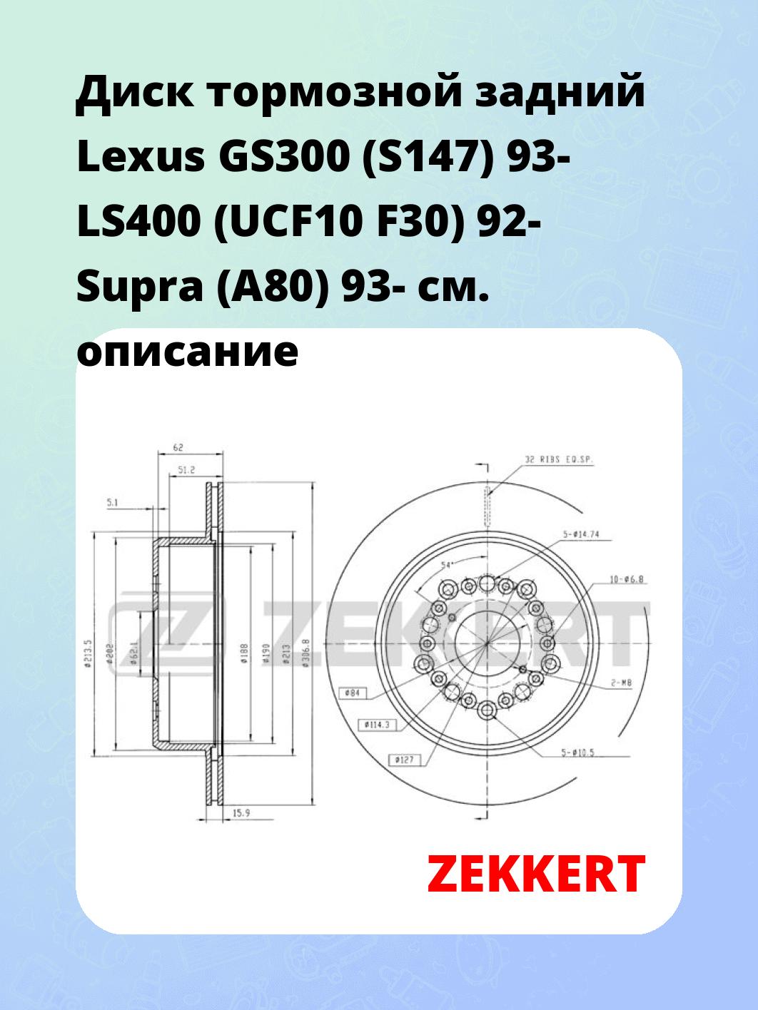 Диск тормозной ZEKKERT BS-5738