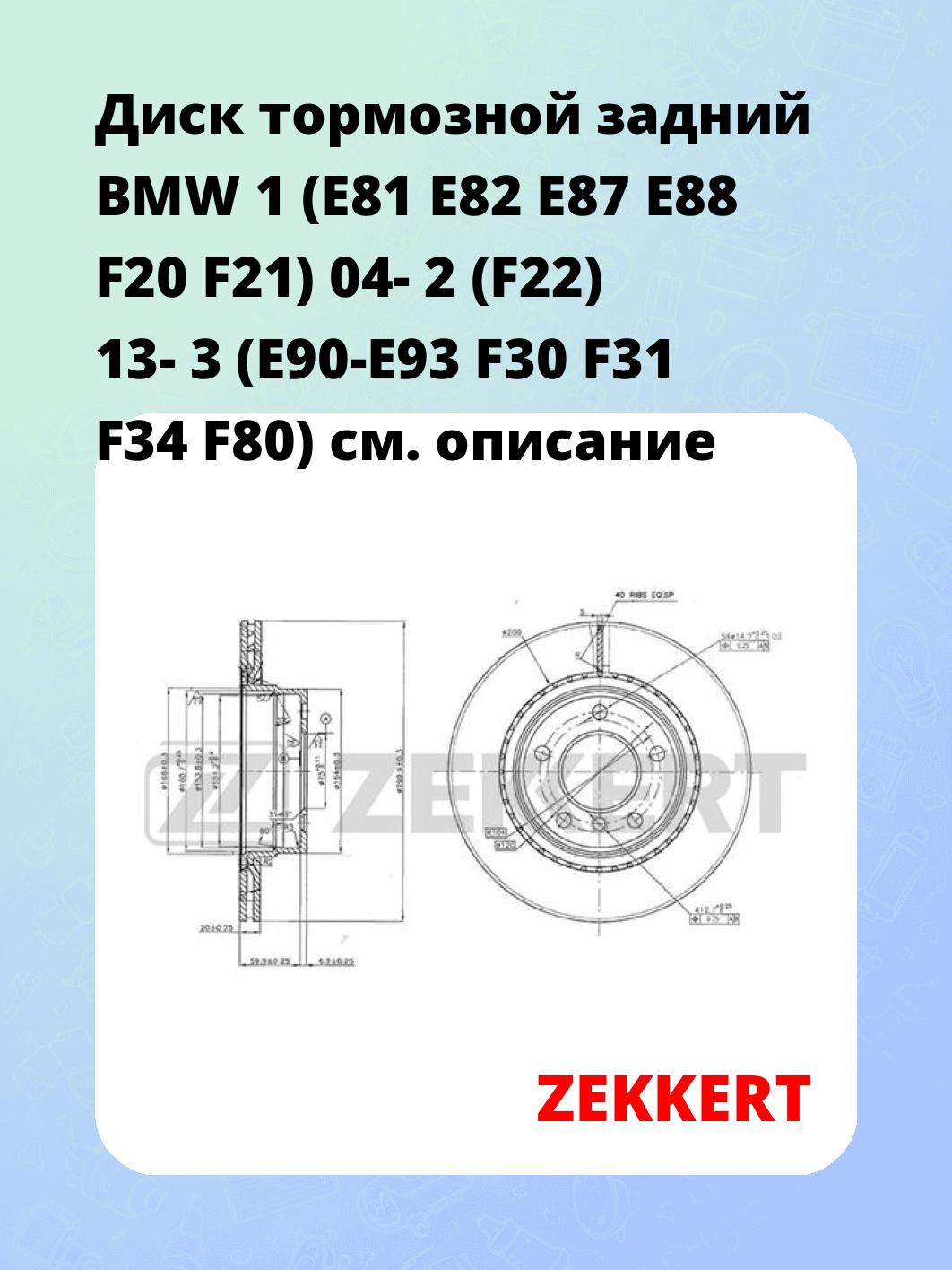 Диск тормозной ZEKKERT BS-5609