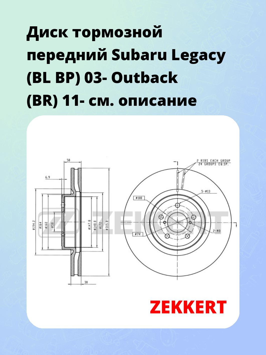Диск тормозной ZEKKERT BS-5911