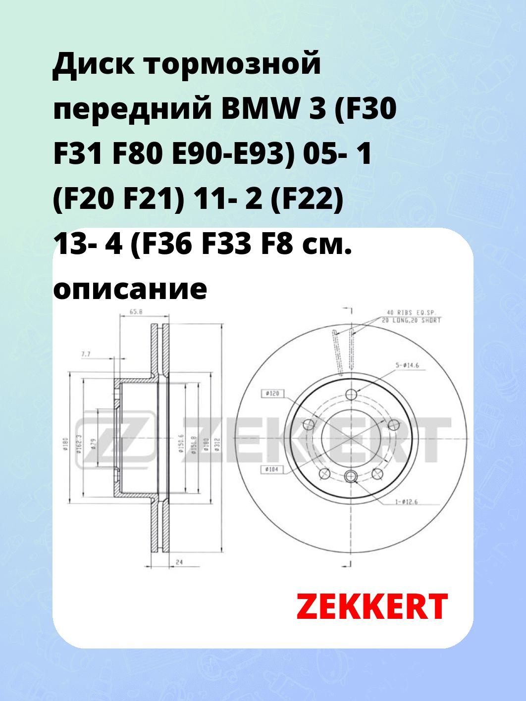 Диск тормозной ZEKKERT BS-5852