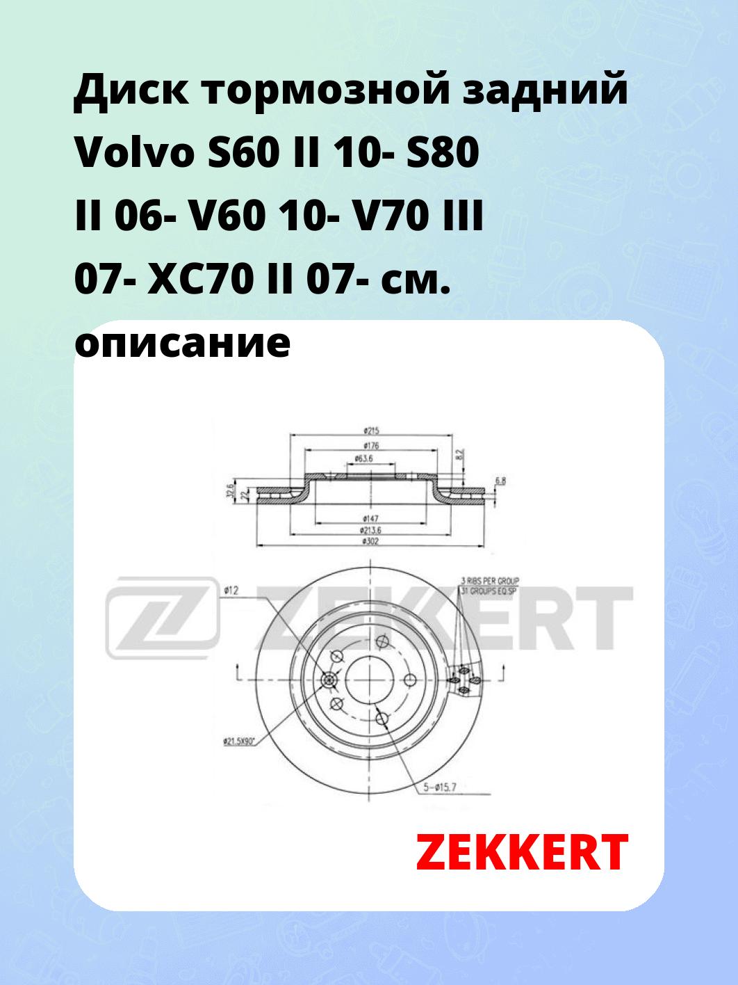 Диск тормозной ZEKKERT BS-6235