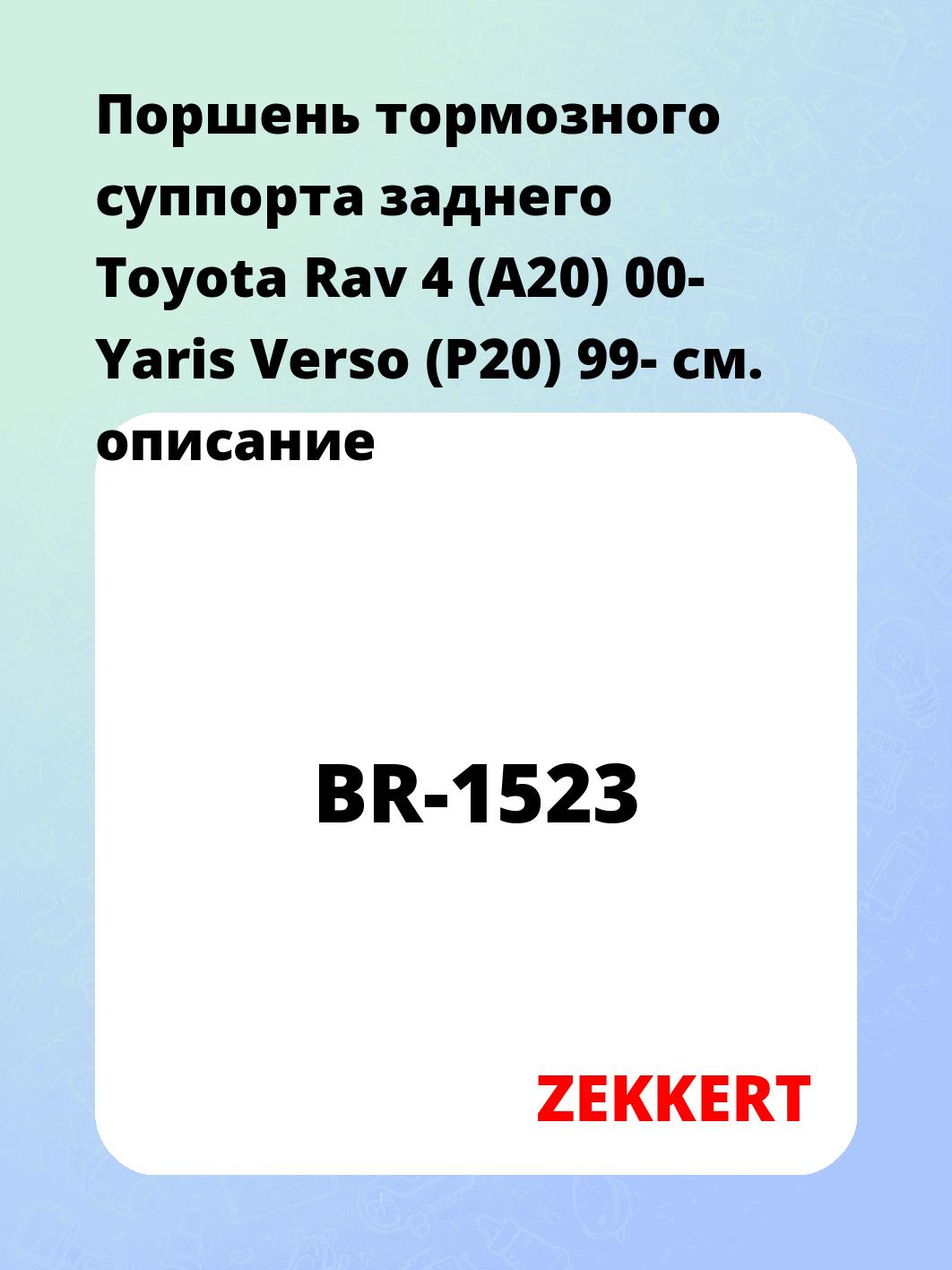 Ремкомплект суппорта ZEKKERT BR-1523