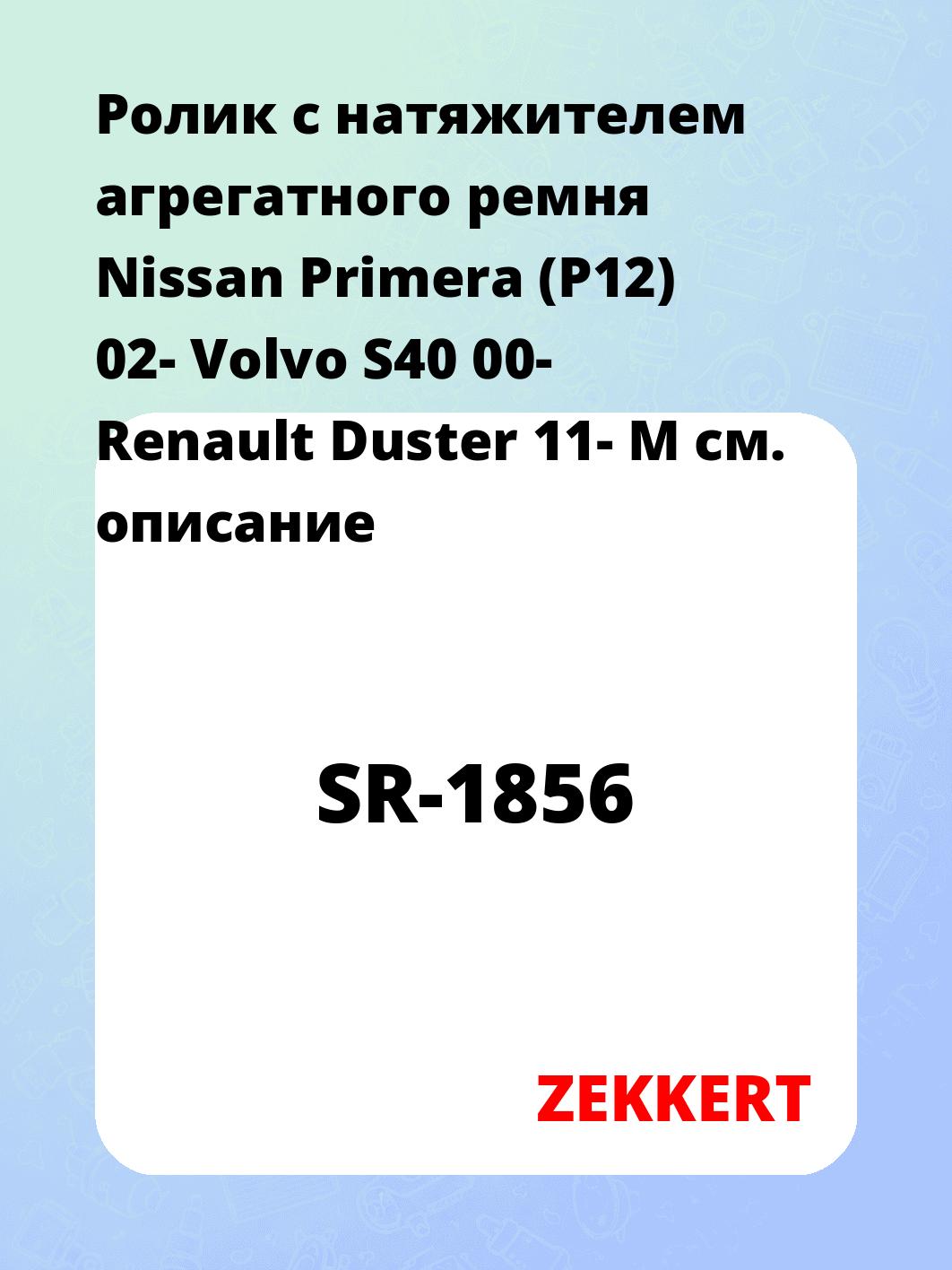 Ролик натяжителя ZEKKERT SR-1856