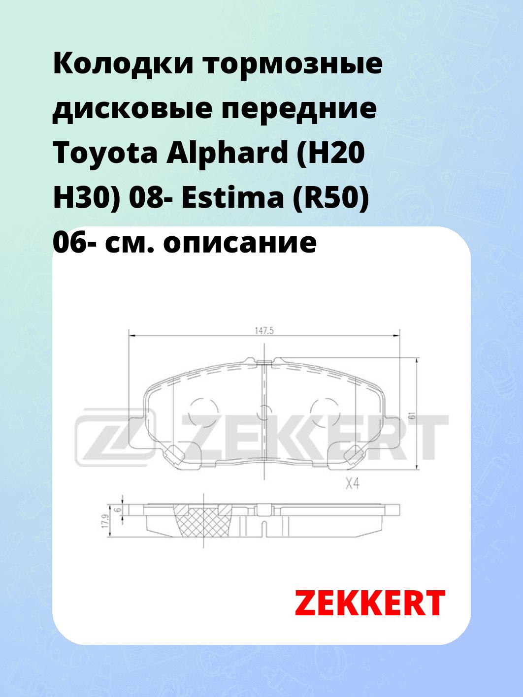 Колодки тормозные ZEKKERT BS-1513