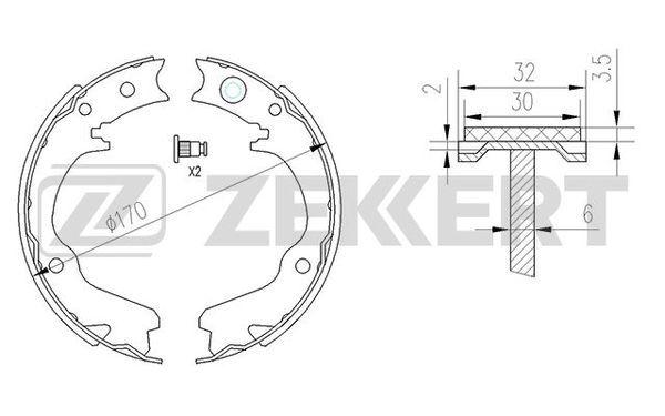 Фото 4: Колодки тормозные ZEKKERT BK-4134