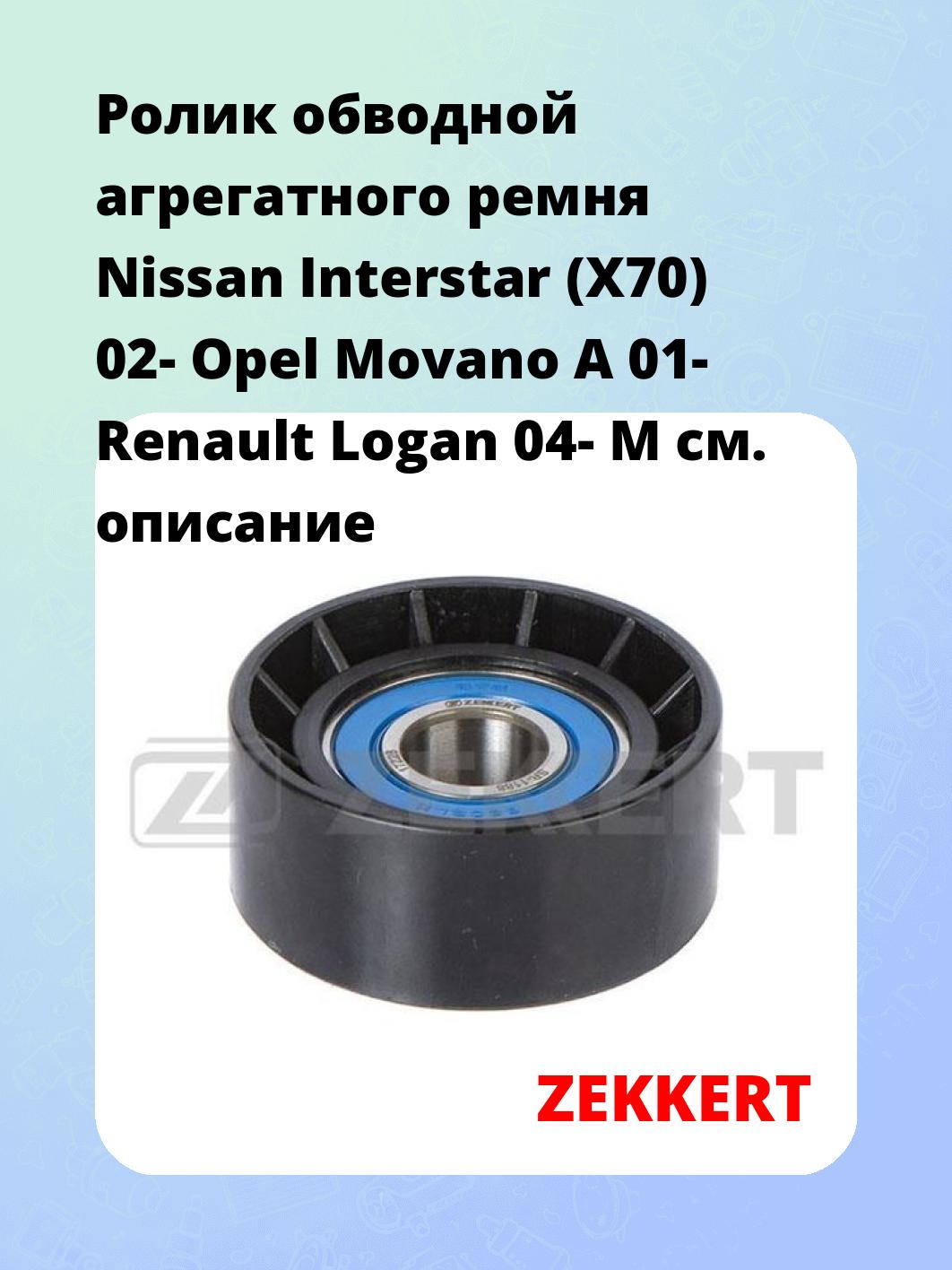 Ролик натяжителя ZEKKERT SR-1188