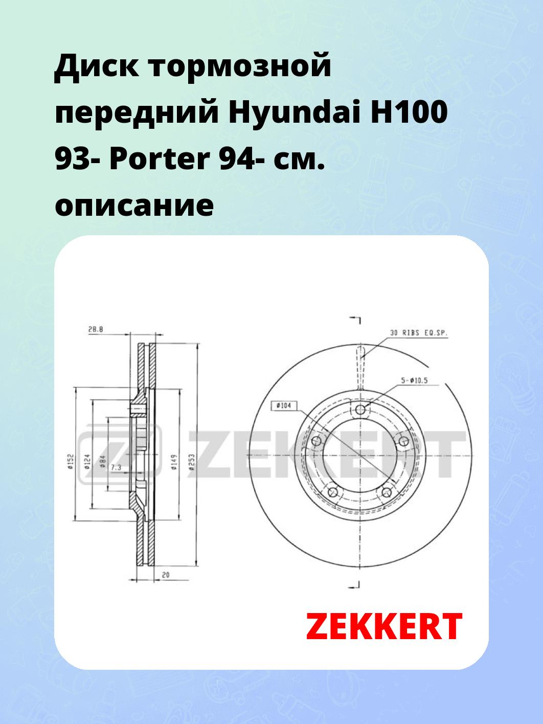 Диск тормозной ZEKKERT BS-5282