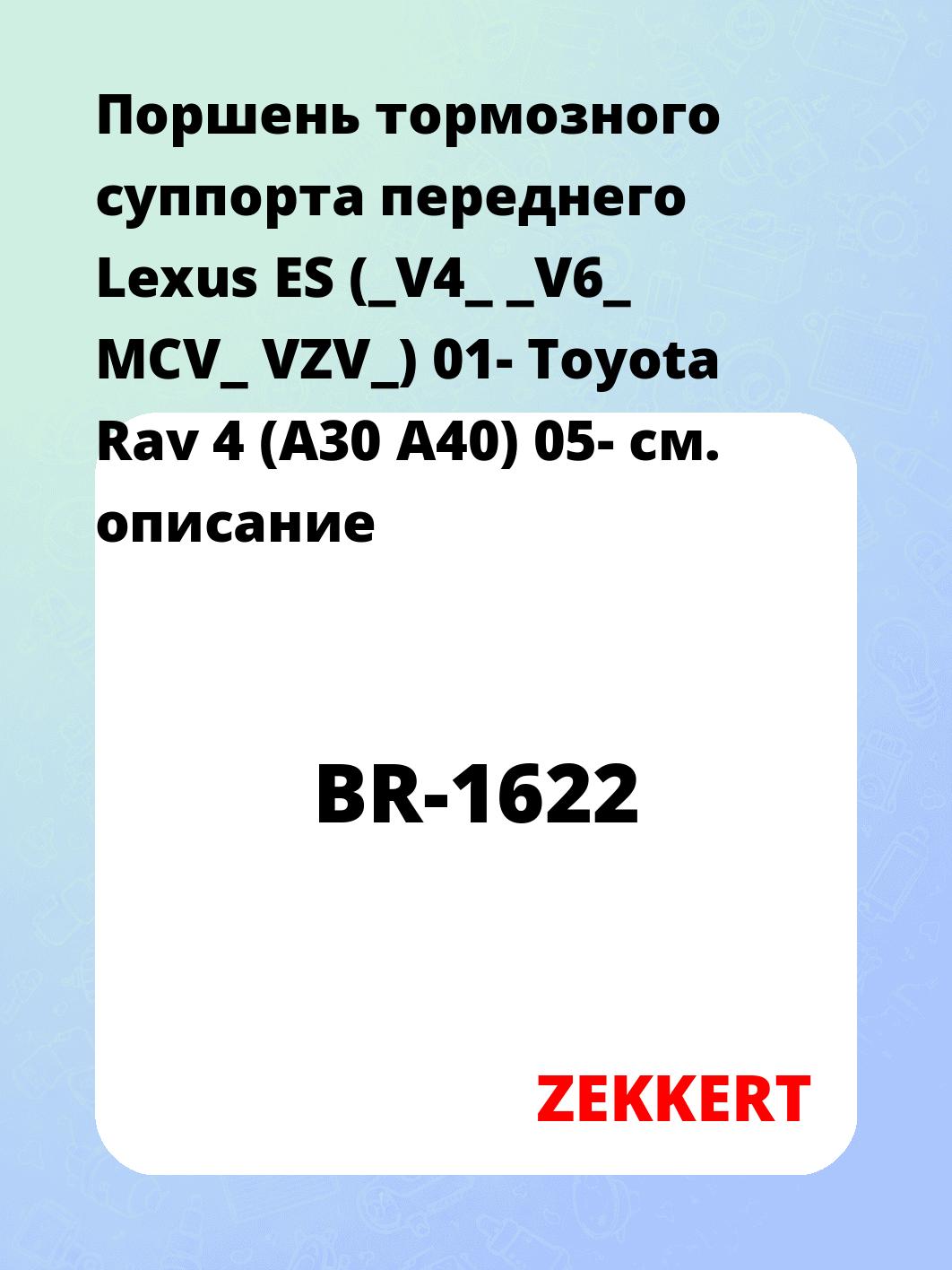 Ремкомплект суппорта ZEKKERT BR-1622