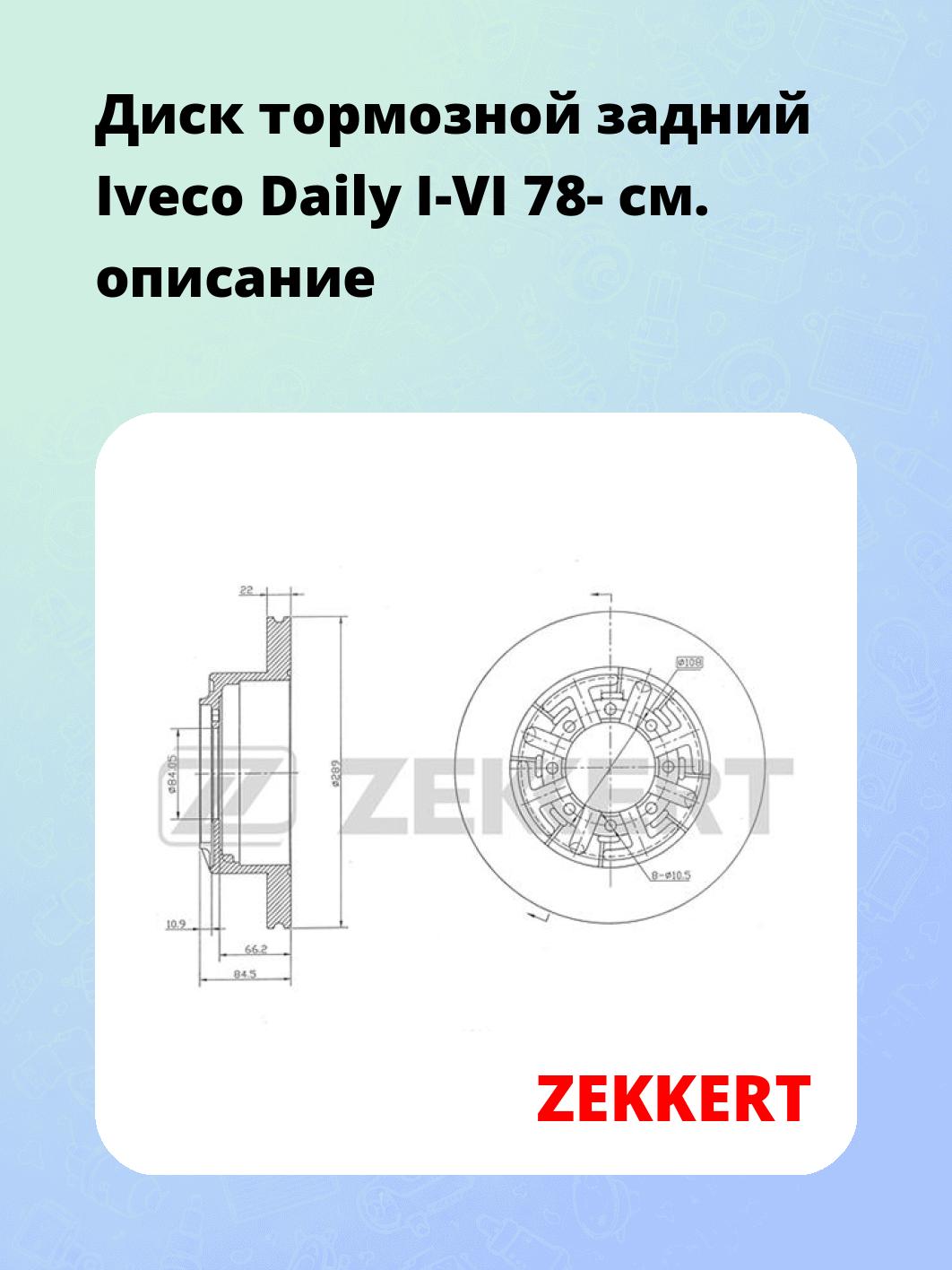 Диск тормозной ZEKKERT BS-5443