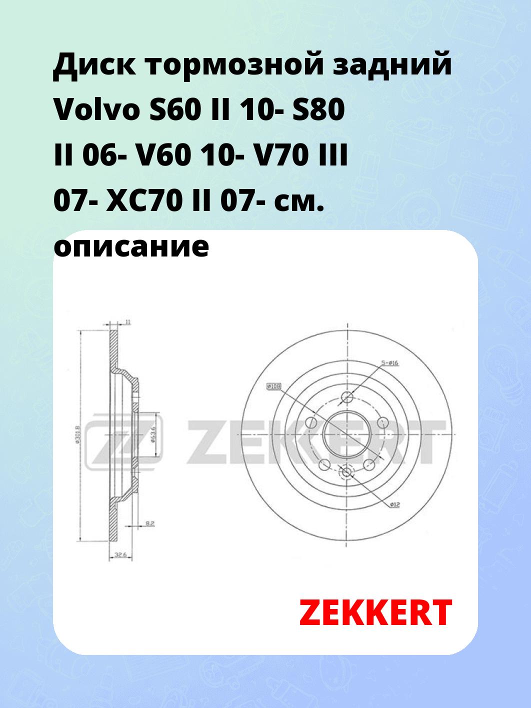 Диск тормозной ZEKKERT BS-5844