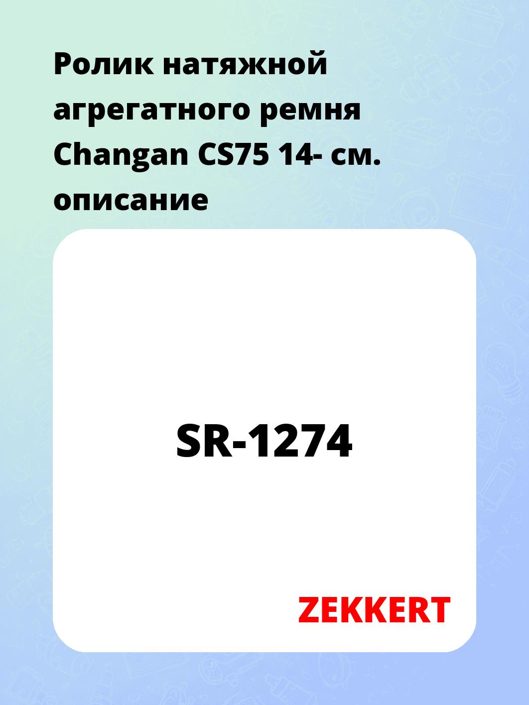 Ролик натяжителя ZEKKERT SR-1274