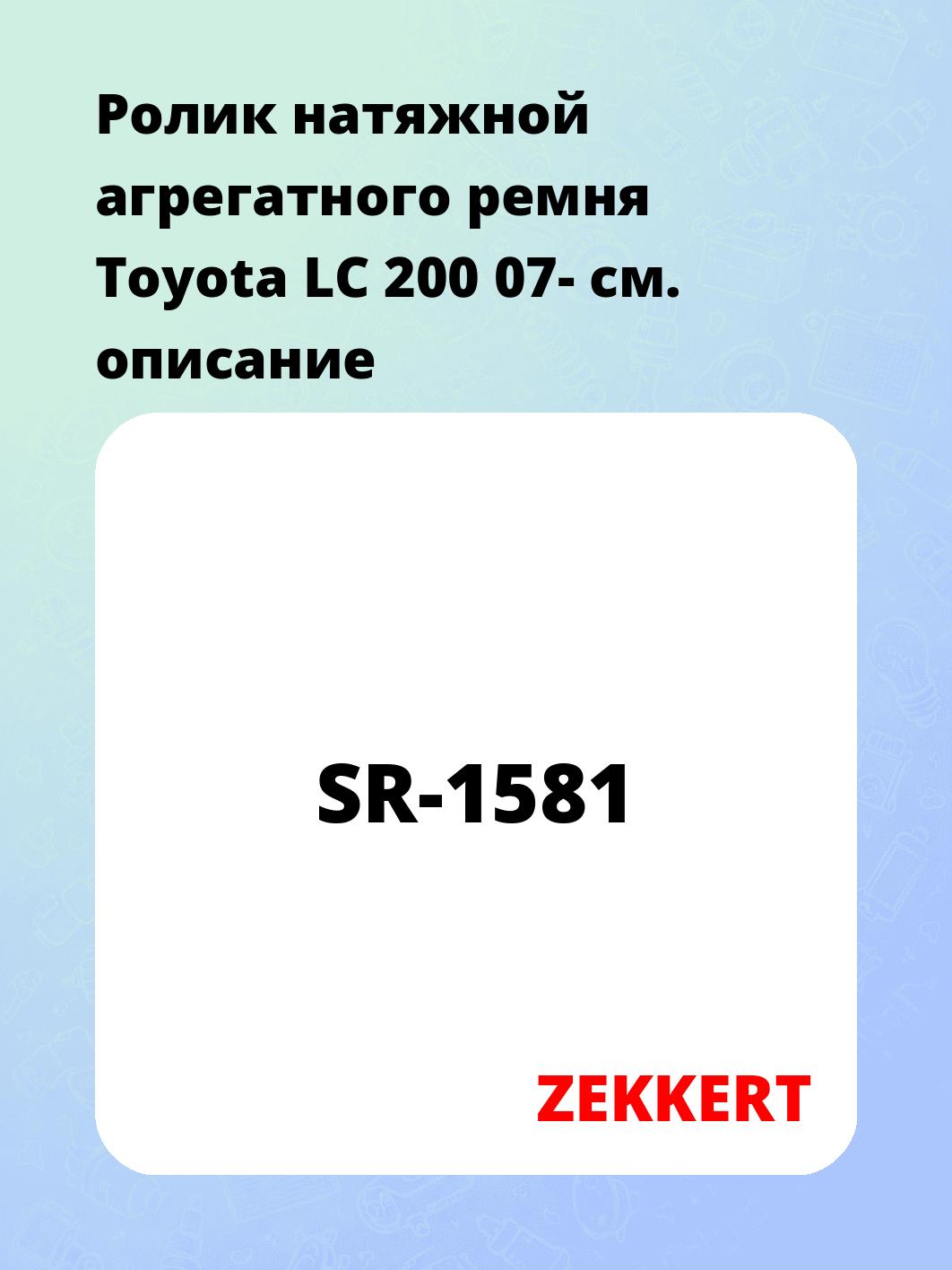 Ролик натяжителя ZEKKERT SR-1581