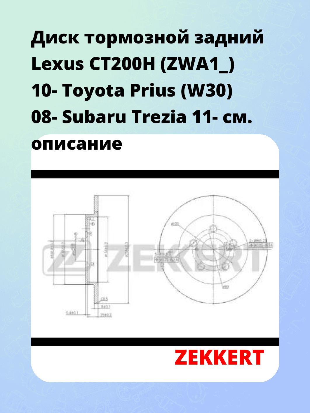 Диск тормозной ZEKKERT BS-5665