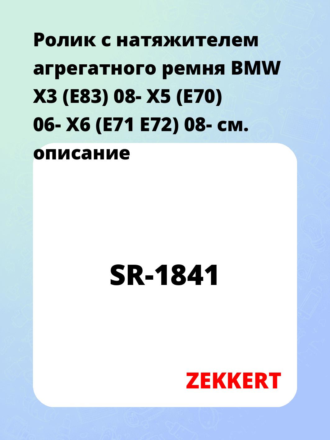 Ролик натяжителя ZEKKERT SR-1841