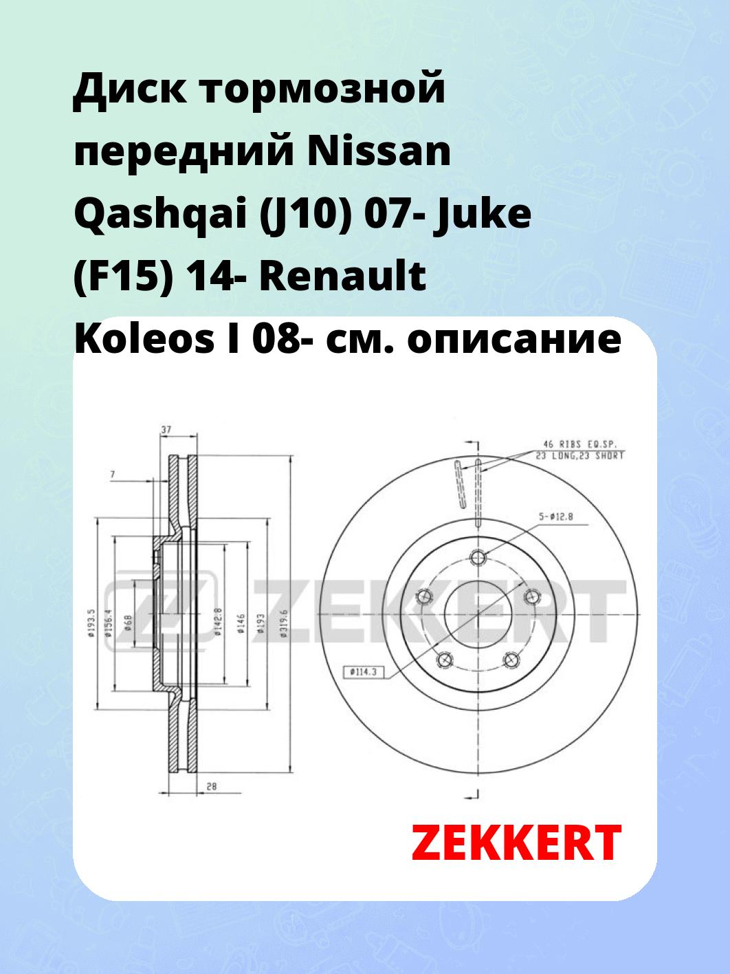 Диск тормозной ZEKKERT BS-5428