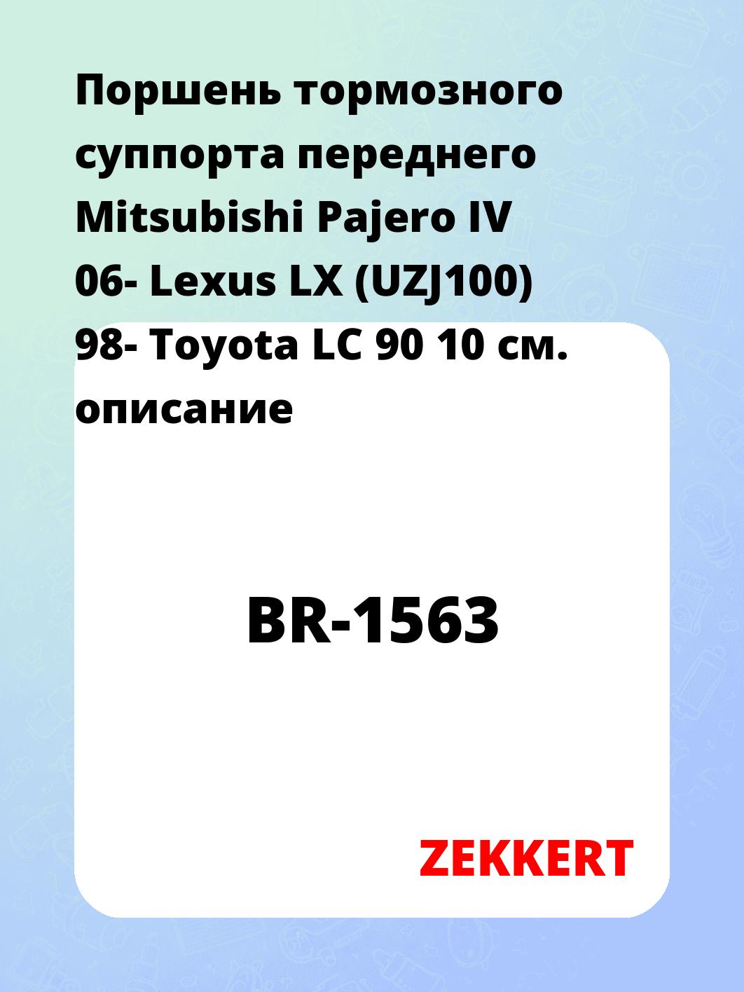 Ремкомплект суппорта ZEKKERT BR-1563
