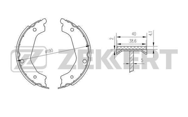 Фото 3: Колодки тормозные ZEKKERT BK-4106