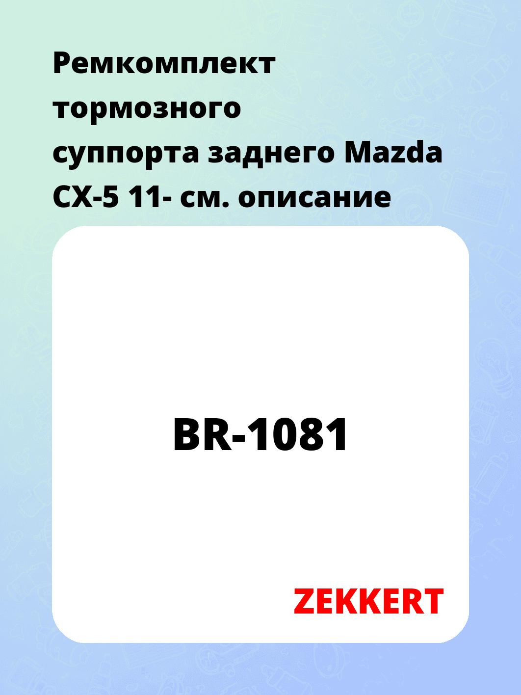 Ремкомплект суппорта ZEKKERT BR-1081