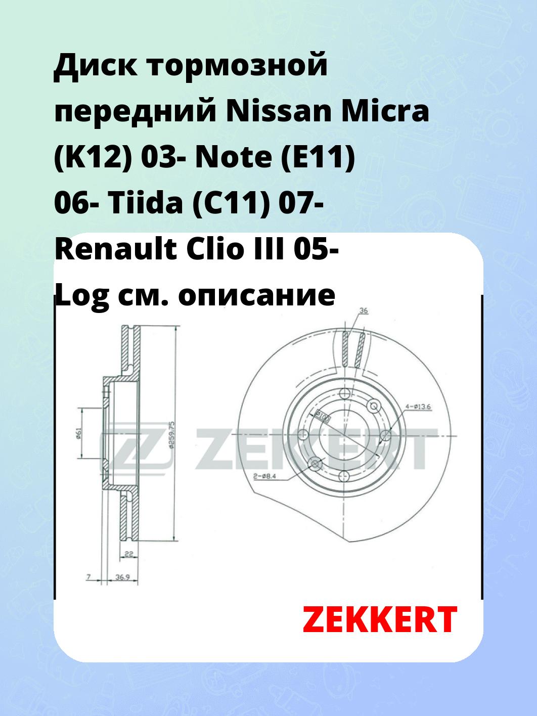 Диск тормозной ZEKKERT BS-5231